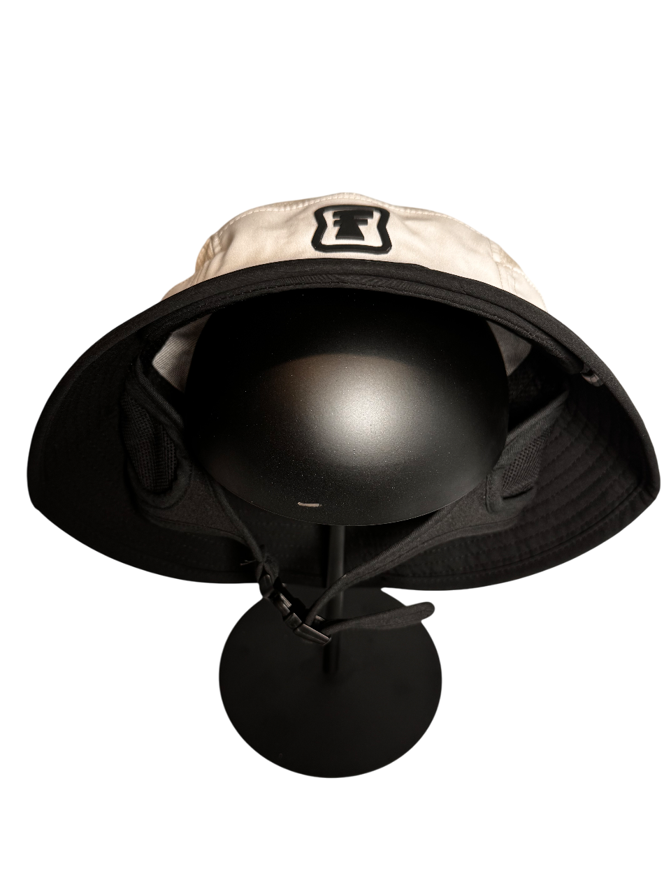 Cookie & Cream - Bucket Surf Hat with permanent chin strap