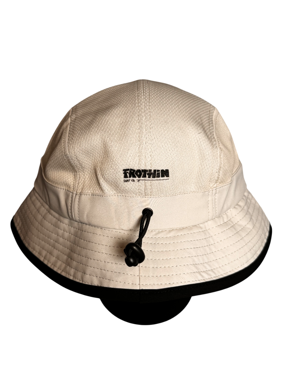 Cookie & Cream - Bucket Surf Hat with permanent chin strap