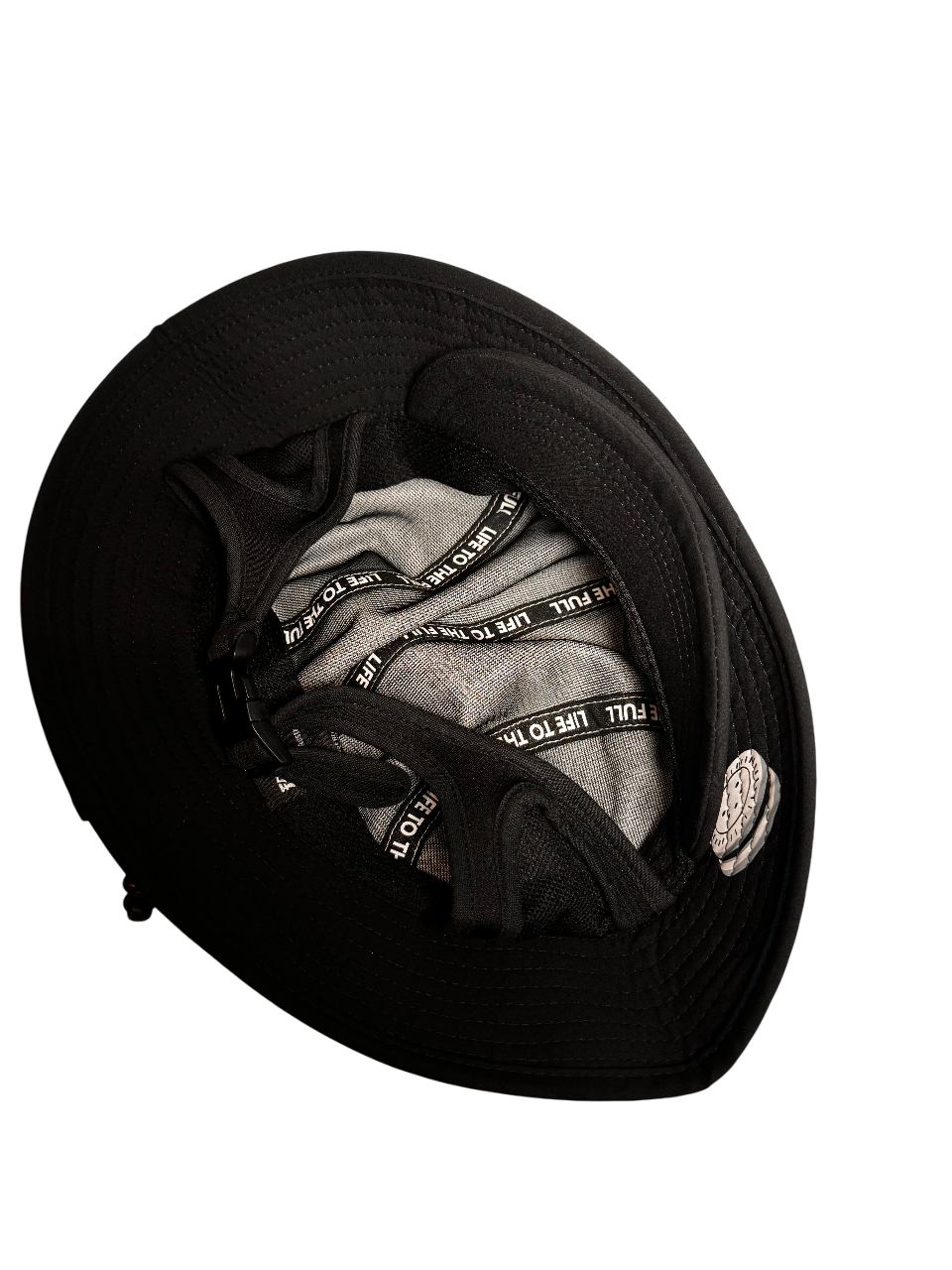 Cookie & Cream - Bucket Surf Hat with permanent chin strap